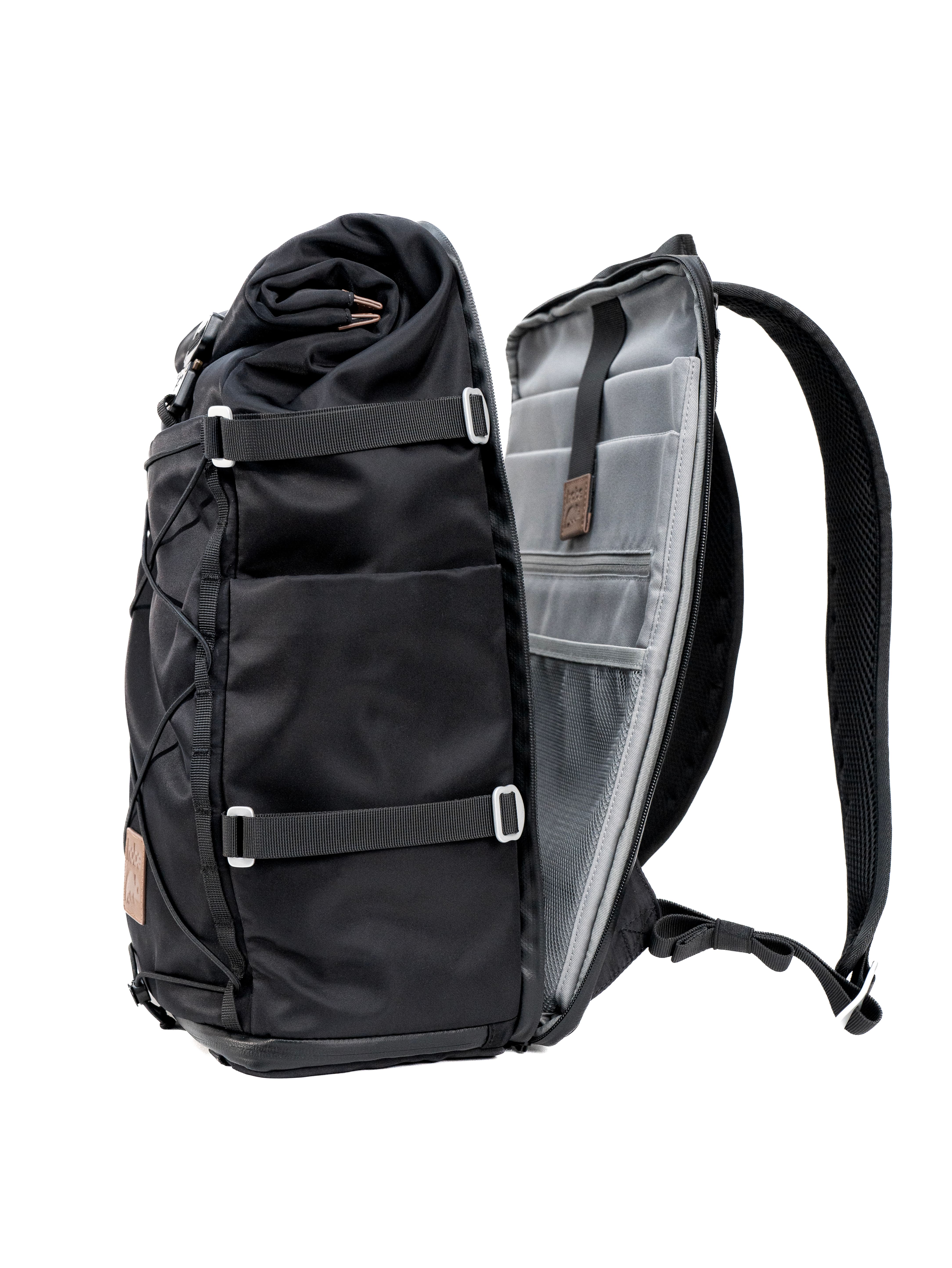 Sac à dos avec ouverture valise vue de profil